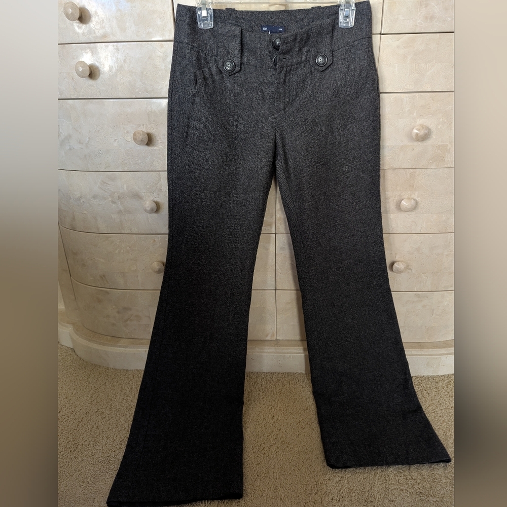 GAP Charcoal Button-Detail Trousers